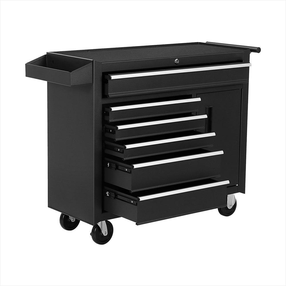 Workshop Tools Trolley - &6 Drawer Tool Box Chest Cabinet