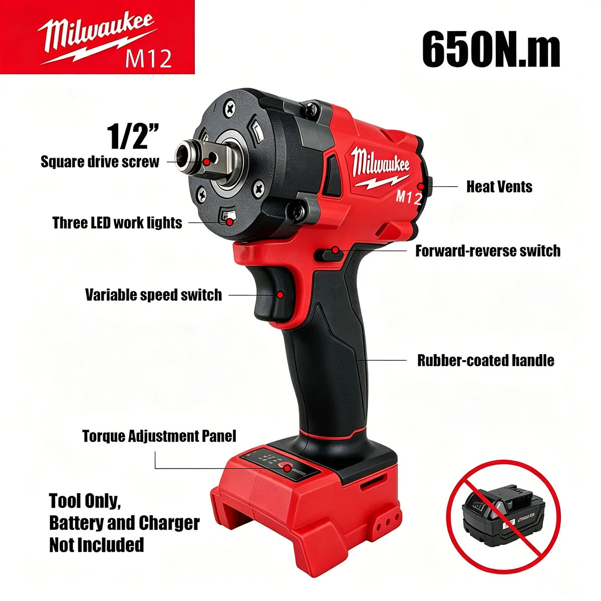 Milwaukee M12 1/2' M18 FUEL Br - Milwaukee Drill M18 Fuel recension och pris