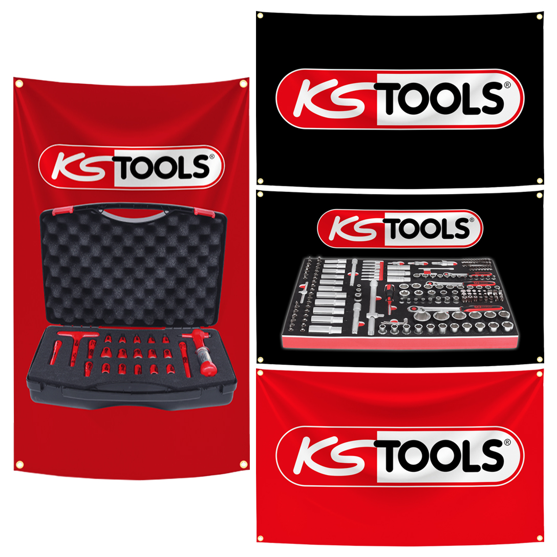 KS TOOLS Brand Flag Tapestry 3 - Ks Tools Workshop recension och pris